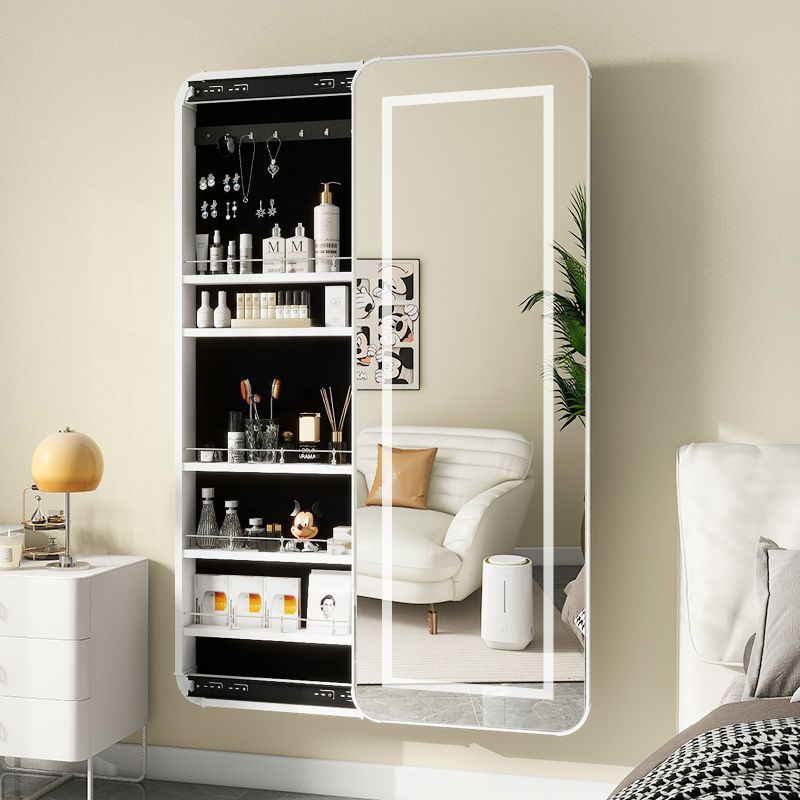 Body Jewelry Storage - 隠しプッシュプル式全身鏡 化粧鏡 ジュエリー収納付き バニティミラーキャビネット一体型 全身鏡