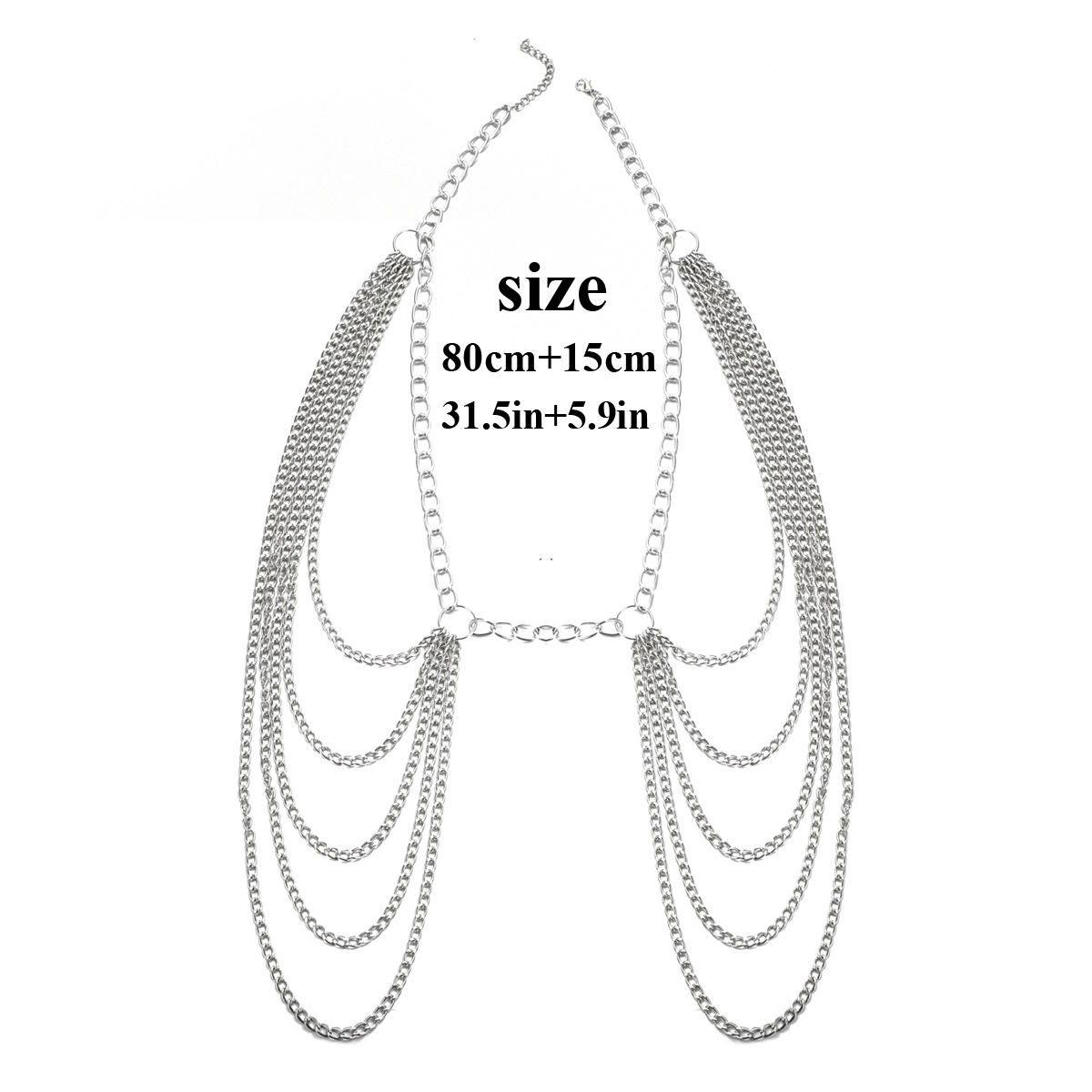 マルチレイヤーメタルビキニ,セクシー,ネックレス,ボディジュ - Body Jewelry Bulk のレビューと価格