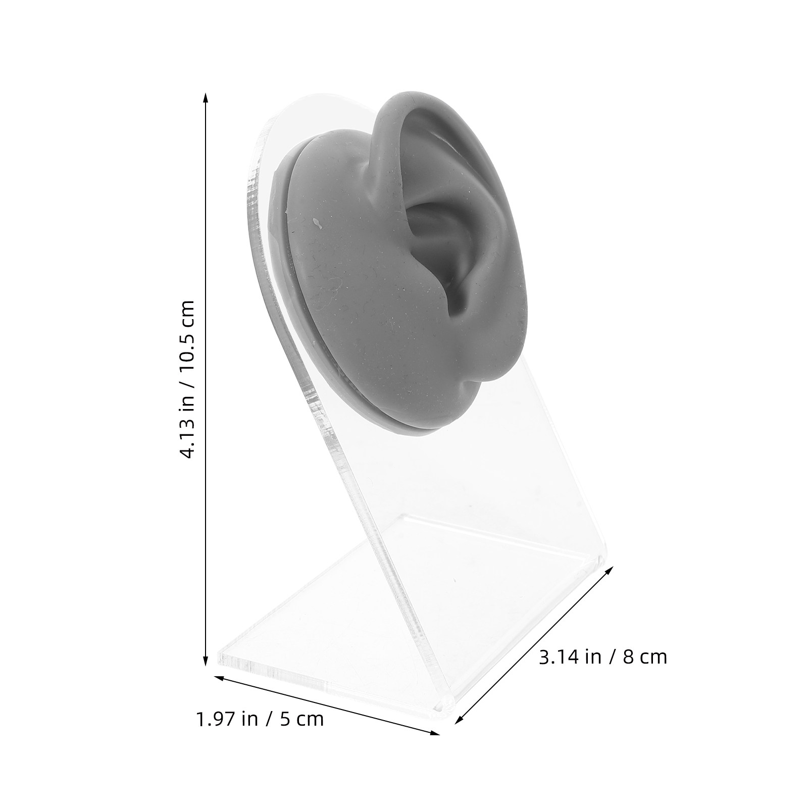 シリコン製の人工耳、右耳用、イヤリング展示スタンド、ジュエリ - Body Jewelry Storage のレビューと価格