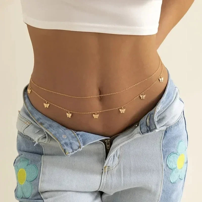 女性用バタフライチェーン,セクシーなベリーベルト,ボディジュ - Body Jewelry Ends のレビューと価格