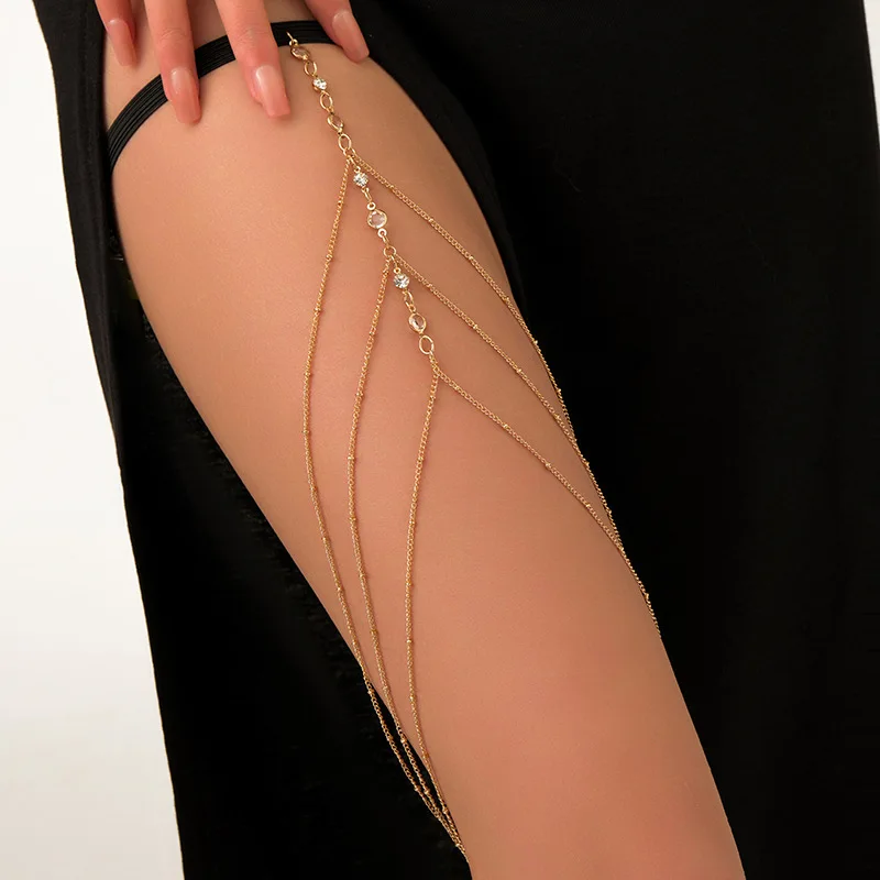 ファッション夏ボヘミアン太ももチェーンシンプルなセクシーなボ - Body Jewelry Ends のレビューと価格