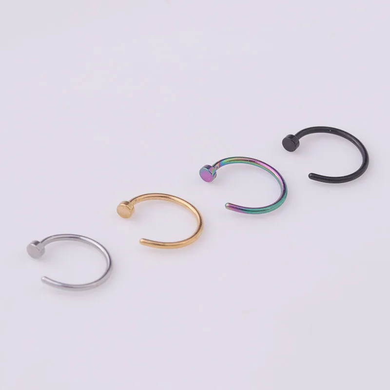 5個/ロット 20G ノーズリングフープ、6mm/8mm/1 - Body Jewelry Nose Ring のレビューと価格