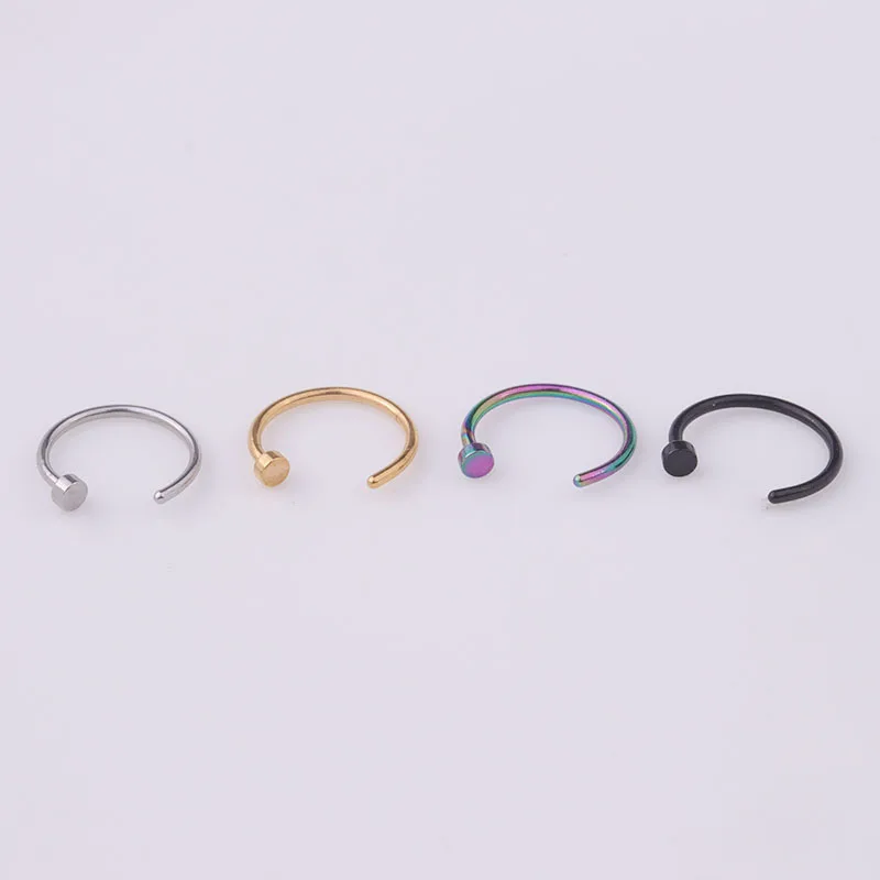 5個/ロット 20G ノーズリングフープ、6mm/8mm/1 - Body Jewelry Nose Ring のレビューと価格