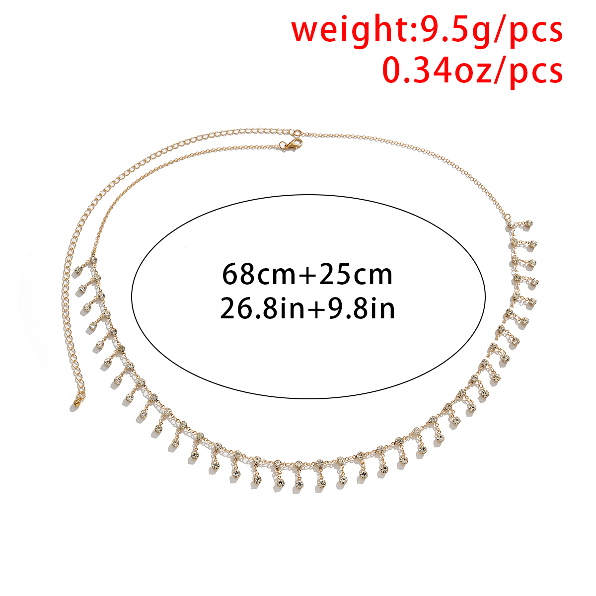 女性のためのチェーンとラインストーン付きのセクシーなベルト, - Body Jewelry Ends のレビューと価格