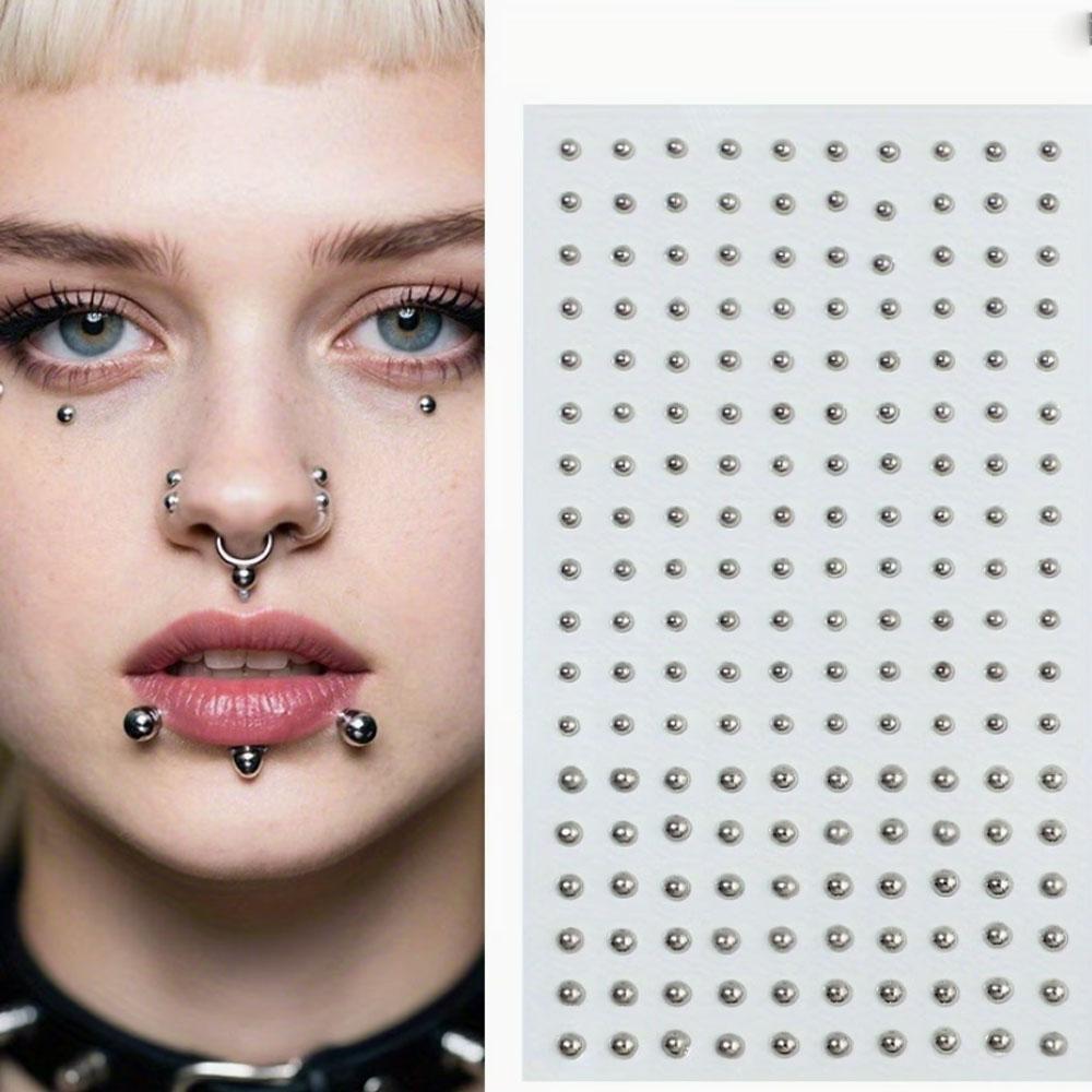 58-180個セット ノンピアスリップネイルステッカー 自己 - Body Jewelry Nose Ring のレビューと価格