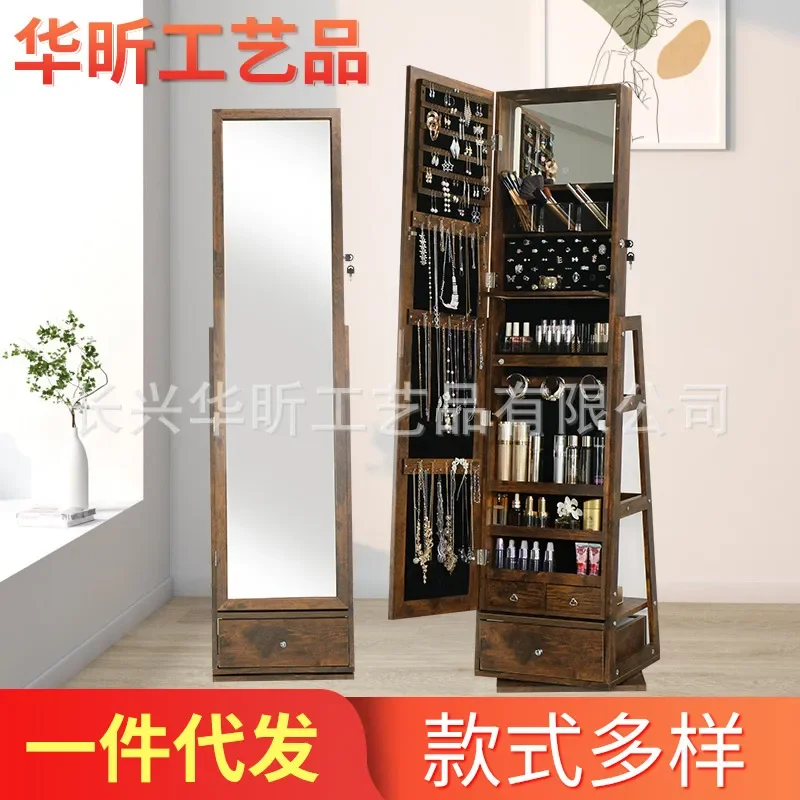 回転式全身鏡とジュエリーキャビネット付き収納棚、寝室や更衣室 - Body Jewelry Storage のレビューと価格