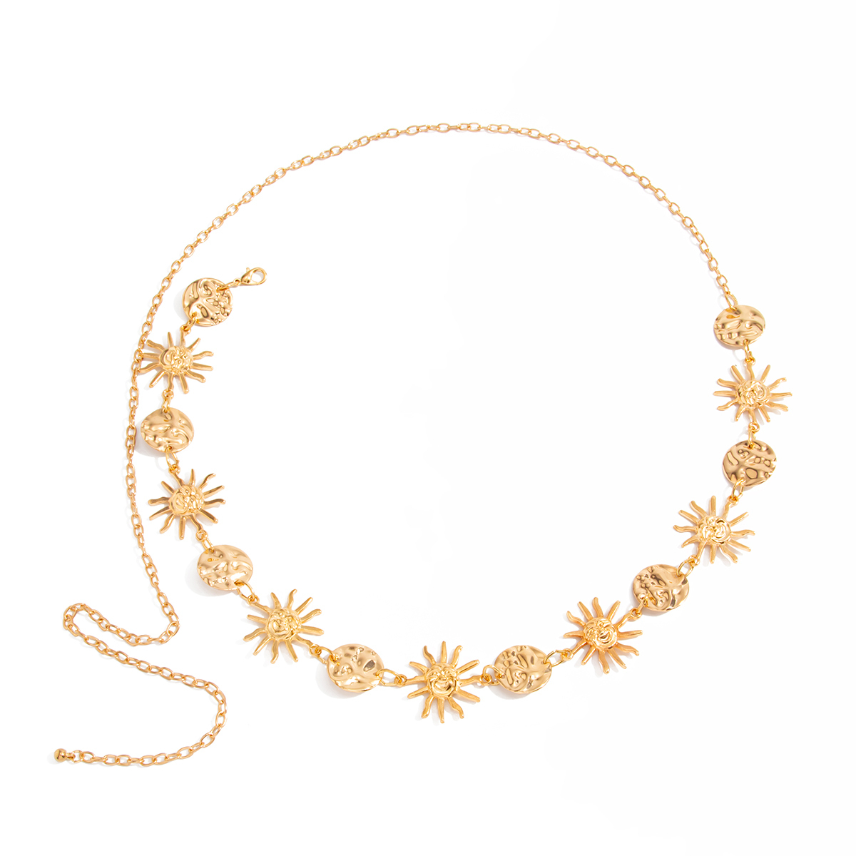 インゲマーク トレンディなメタル製ひまわりベリーウエストチェ - Body Jewelry Gold のレビューと価格
