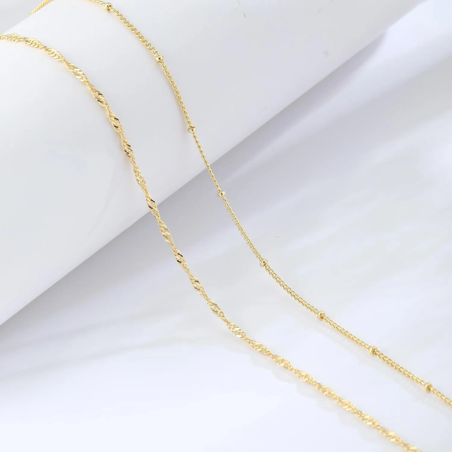 14K金メッキ 26-33インチ 調節可能なウエストビーズチ - Body Jewelry Ends のレビューと価格