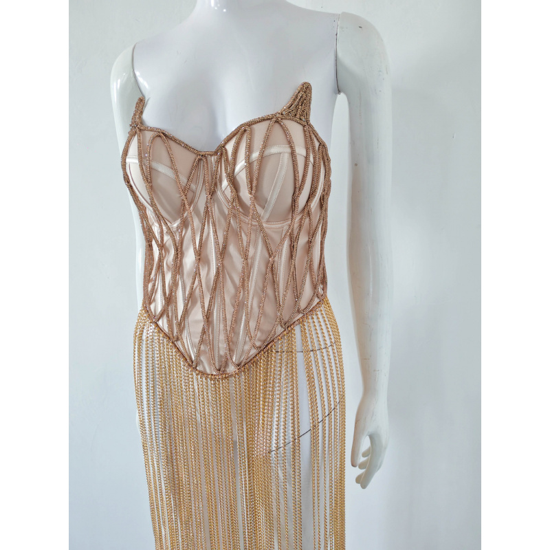 女性用ボディチェーン、中空クラブパーティードレス、ビキニ、セ - Body Jewelry For Backless Dress のレビューと価格