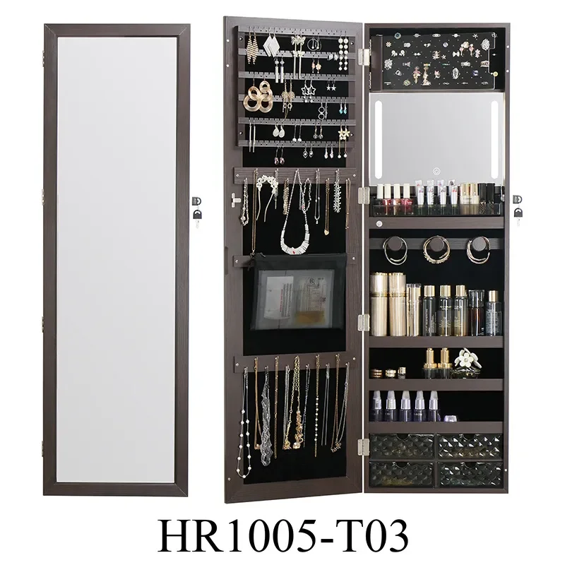全身鏡壁掛け木製ジュエリー収納キャビネット多機能ドレッシング - Body Jewelry Storage のレビューと価格